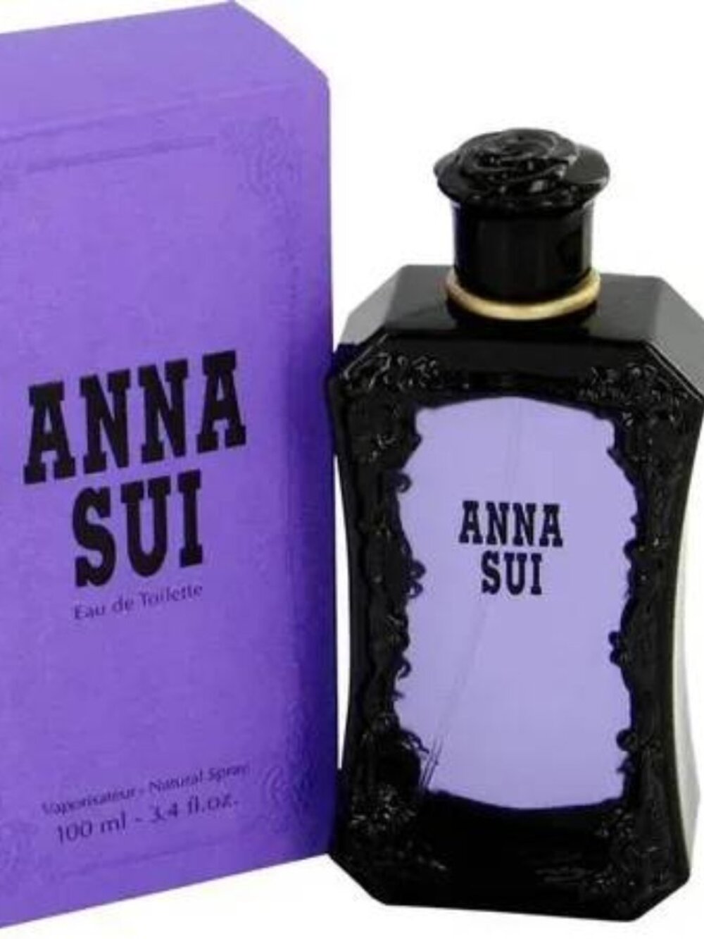 Anna Sui Purple and Black Body Fragrance Bottle